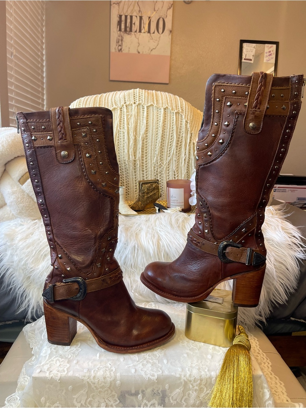Freebird EUC/HTF “Cormac”Leather Boots in Cognac Colorway MSRP$425